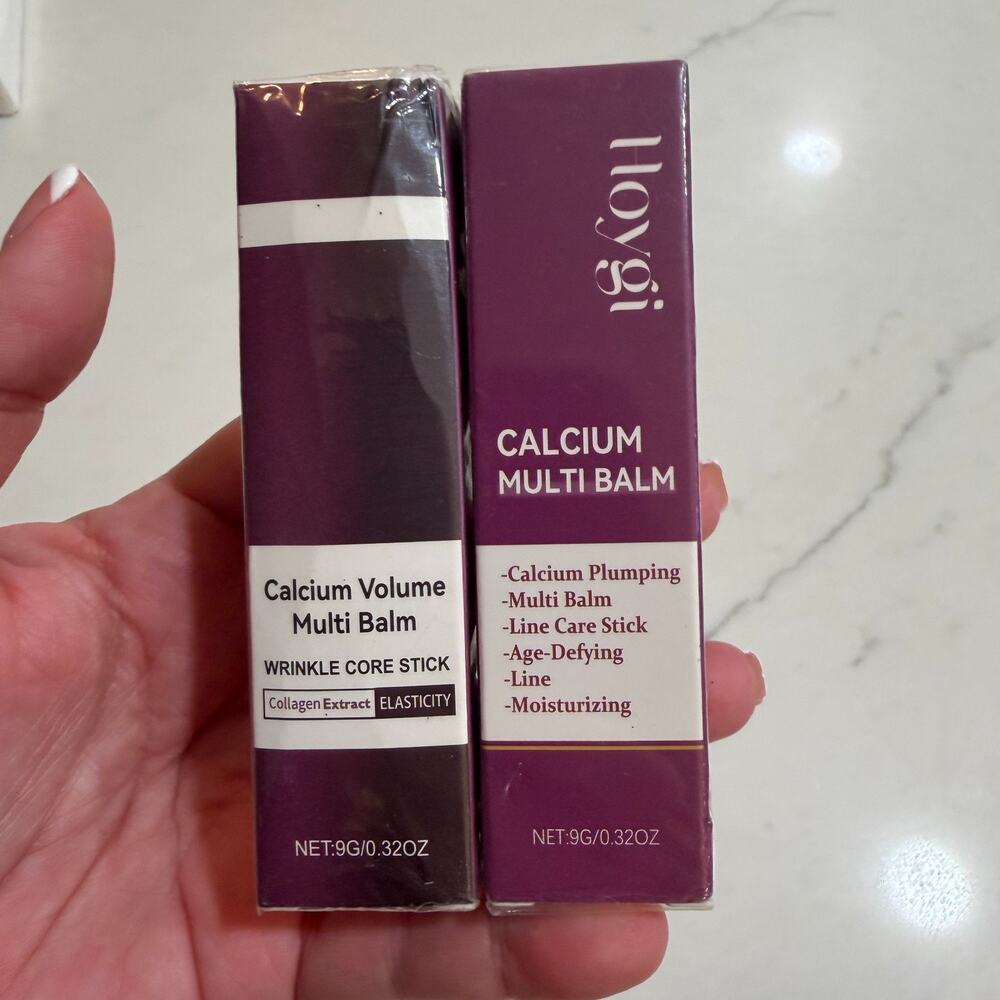 Hoygi Calcium Multi Balm 2pc Set Wrinkle Core Stick Collagen 9g Each NEW